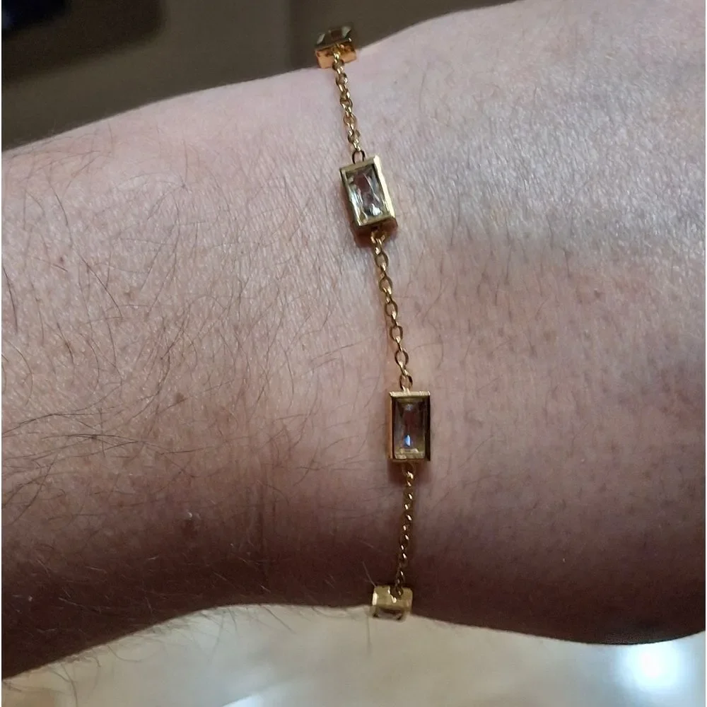18K Gold Plated Diamond Bracelet
